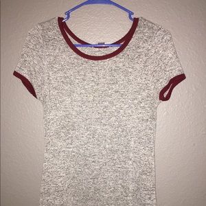 Grey and burgundy T-Shirt